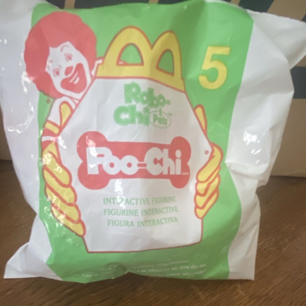 McDonald's Robo-Chi Pets Foo-Chi Interactive Toy #5 in Bag (2000) Vintage